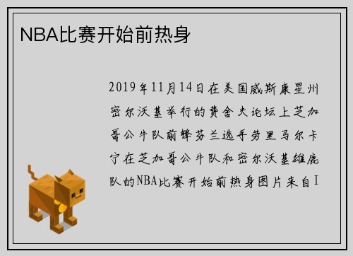 NBA比赛开始前热身